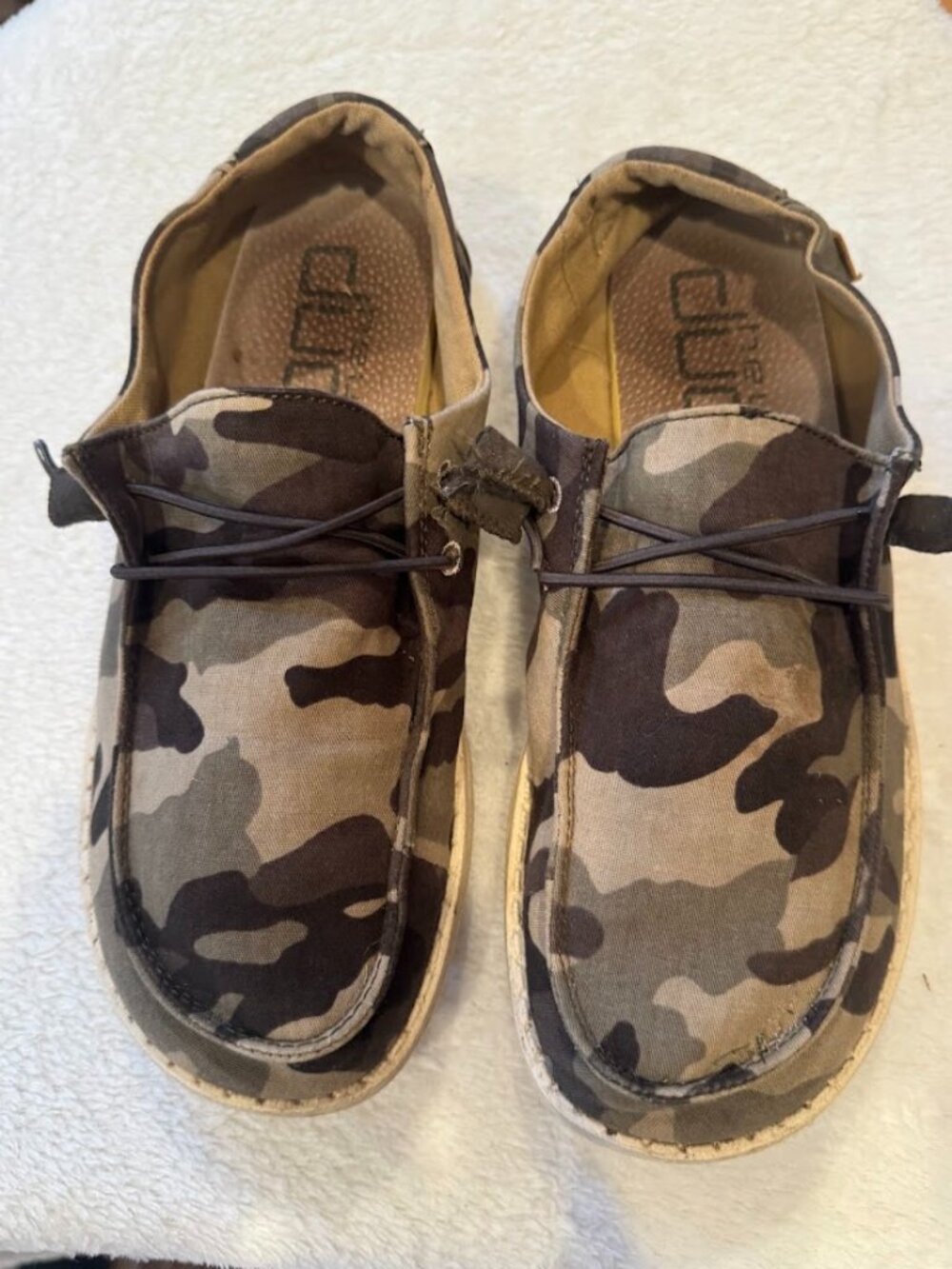 HEYDUDE Wendy Camo Slip-On Shoes Women's Size 7 Lightweight Casual Comfort